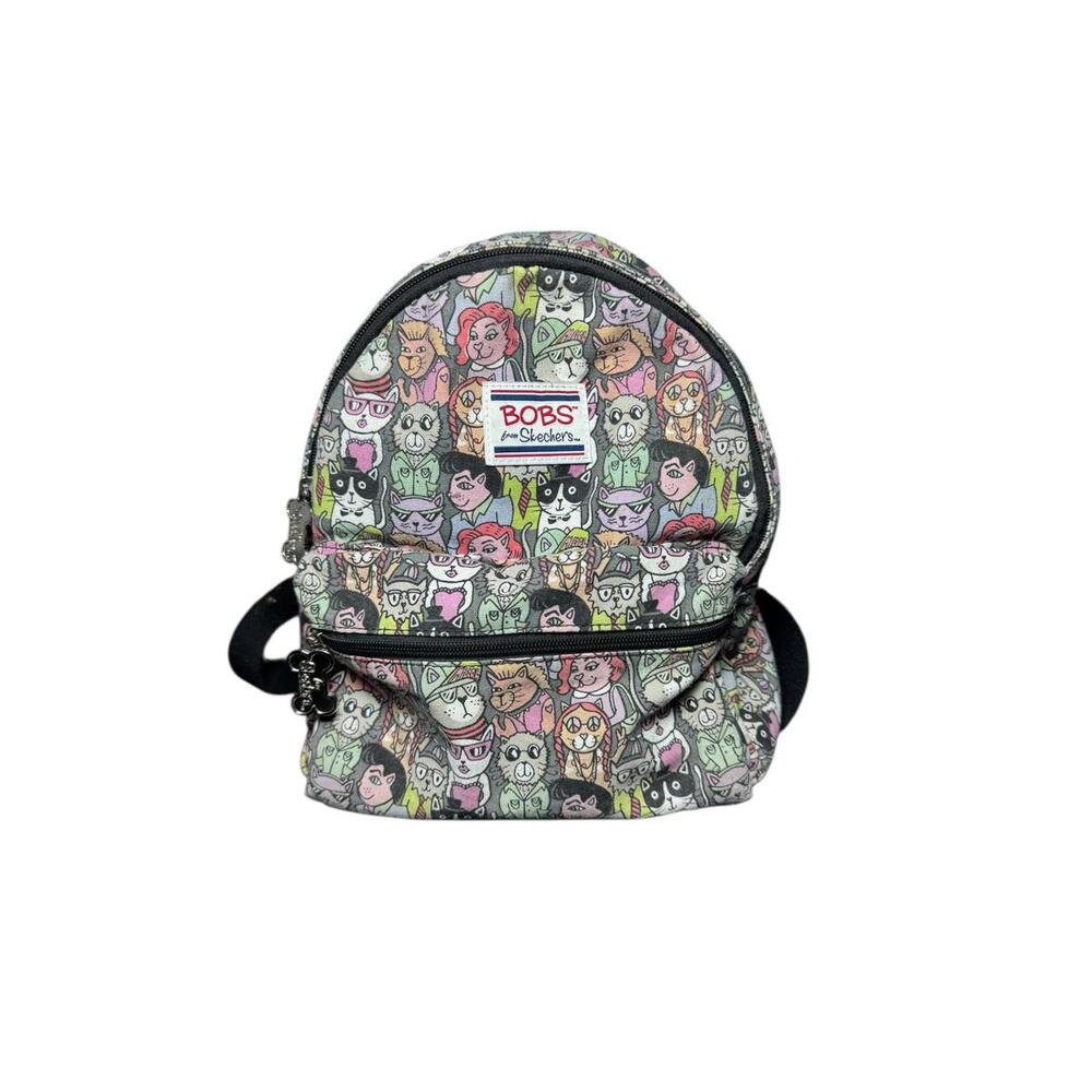 BOBS from Skechers Cats of All Ages Mini Backpack Cat Print Small Daypack 11"